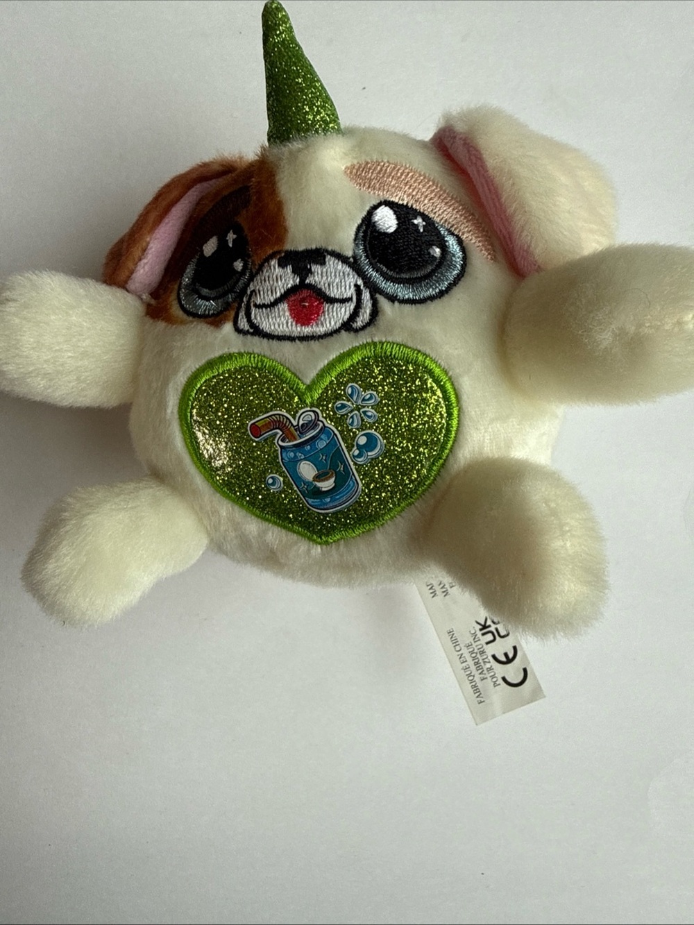 Zuru Rainbocorns Unicorn Dog Soda 5" Stuffed Doll Plush Wings Green Glitter